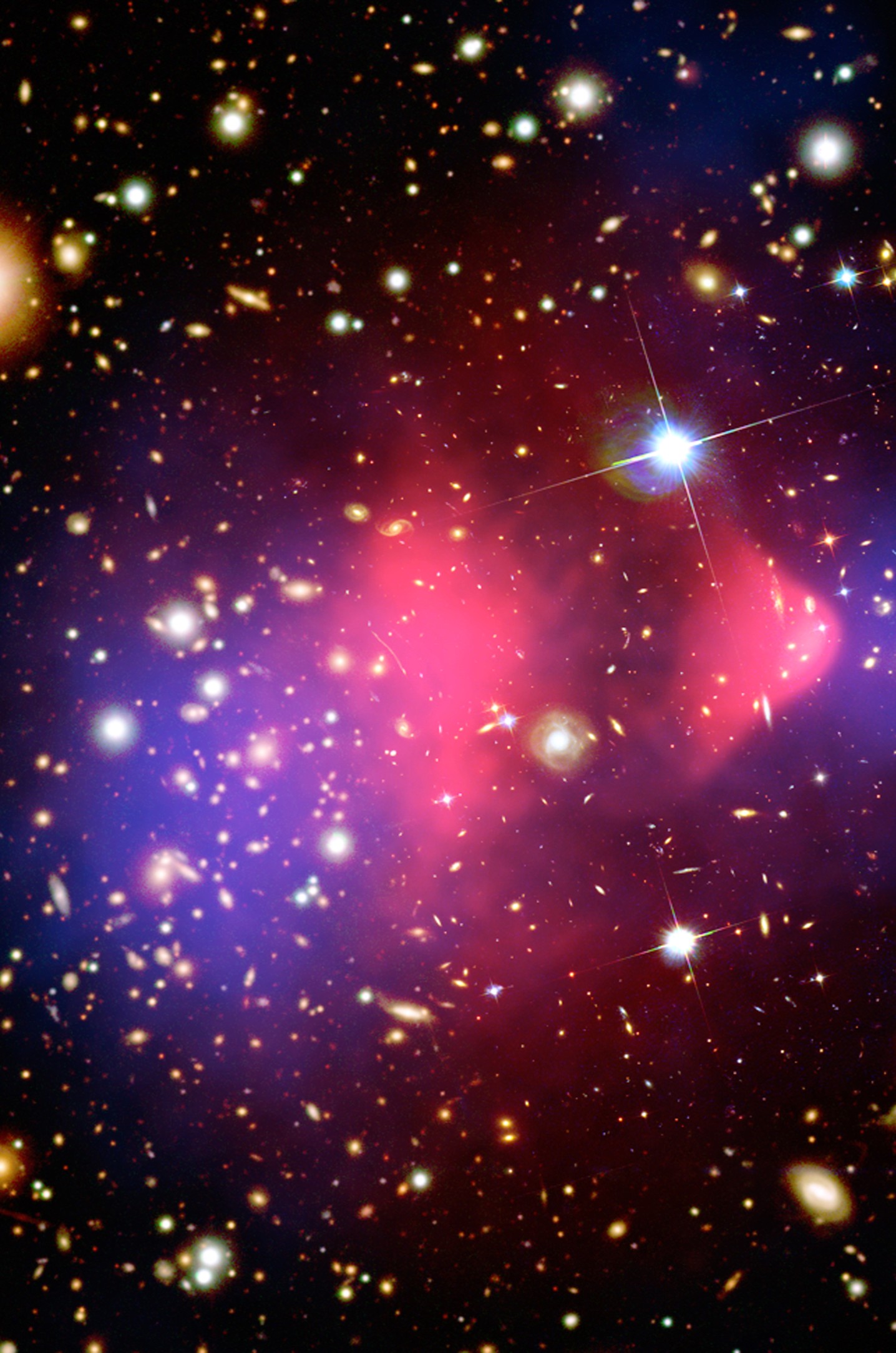 Bullet Cluster — Chandra X-ray / Hubble composite
